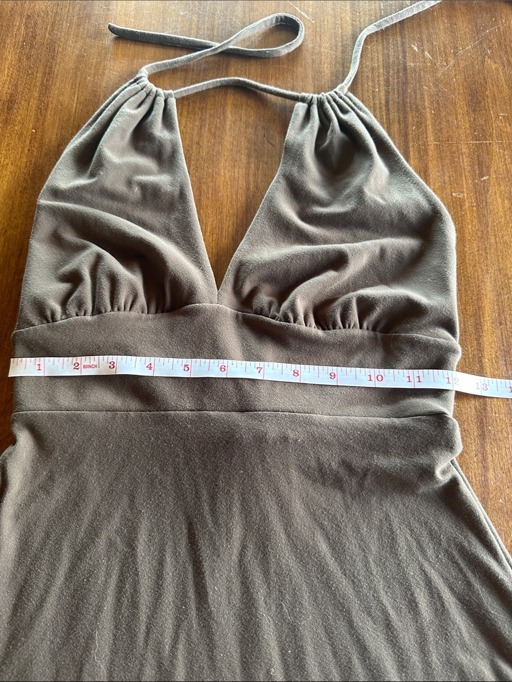 Susana Monaco Strapless Brown Halter Midi Dress - Picture 4 of 6